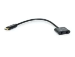 Equip USB-C čierna / Audio adaptér / DAC / 2x Jack 3,5 mm / 0,15 m (133469)