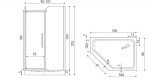 KERRA - Sprchová kabína päťuholníková Glasgow Plus 100 5907548112644