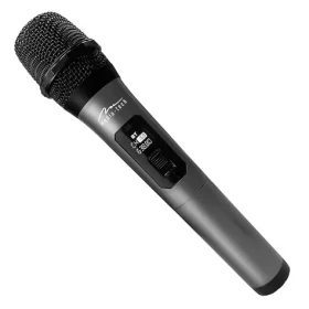 MED MIC HERO MT398 čierna, šedá / Karaoke mikrofón / bezdrôtový / dosah 20 m (MT398)