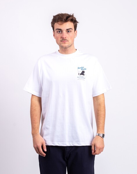 Service Works Bar & Kitchen Tee WHITE L