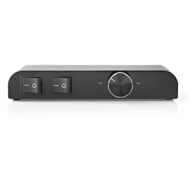 Nedis Ovládací panel reproduktora čierny / Ovládací panel / 2 porty / Banánek / 4-16 Ohm / 60W/kanál (ASWI2652BK)