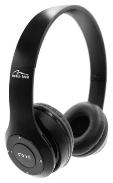Media-Tech EPSILION BT MT3591 čierna / Bezdrôtové slúchadlá / mikrofón / FM rádio / Bluetooth 4.2 (MT3591)