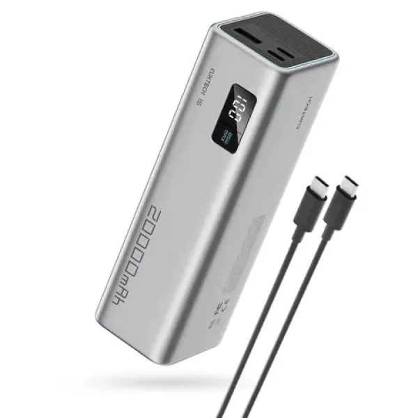 Cuktech CUKP200XGLGR PowerBanka 100W sivá / 20000mAh / 2x USB-C / USB-A (198939)