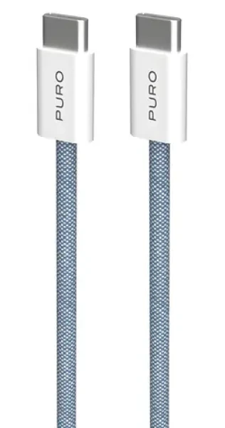 Puro Fabrik FABK4 blue lagon / Kábel USB-C (M) - USB-C (M) / 1,5 m / 60 W