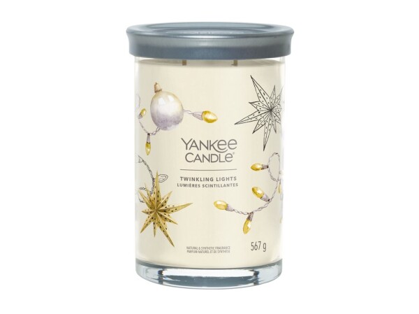 Yankee Candle Signature Twinkling Lights Tumbler 567g - sviečka veľká 2 knôty / doba horenia: až 100h (5038581143583)