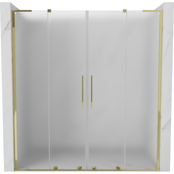 MEXEN/S - Velar L Duo posuvné sprchové dvere 180, dekor, zlatá 871-180-003-32-50