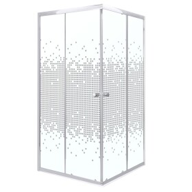 KERRA - Sprchovací kút Biely Pixel SQ 90 (bez vaničky) 5907548118332