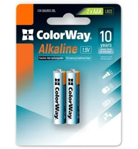Colorway alkalická batéria AAA 2ks / 1.5V / Blister (CW-BALR03-2BL)