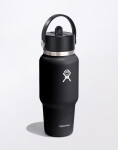 Hydro Flask Wide Mouth Travel Bottle with Flex Straw Cap 24 oz (710 ml) Black