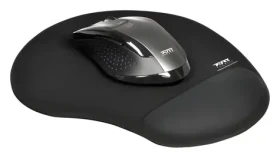Port čierna / Podložka pod myš / Ergonomická / Gélová opierka zápästia / Protišmyková základňa (900717)