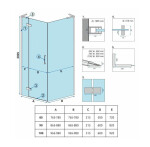 REA - Bočná stena HUGO 90 L/P zlatá kartáčovaná REA-K6613