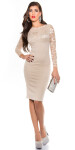 Elegant KouCla midi pencil dress with lace SAFIR 12