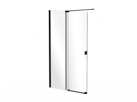 BESCO - Walk-in sprchovací kút VAYO BLACK - Farba rámu zásteny - Hliník čierny, Rozmer A - 120, Rozmer C - 200, Smer zatváranie - Univerzálny Ľavé / Pravé, Výplň - Číre bezpečnostné sklo - 8 mm BCVAYO120BC