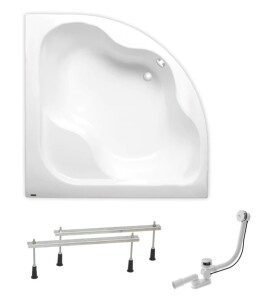 Rohová vaňa Laguna Samanta Plus 140x140 cm akrylát ľavá aj pravá SIKOSM1400AN SIKOSM1400AN
