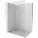 MEXEN/S - Lunar L Sprchová zástena WALK-IN ľavá 50 x 200, transparent 8 mm, zlato 830L-050-000-50-00-L