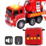 MalPlay Hasičský transportér s helikoptérou a autom