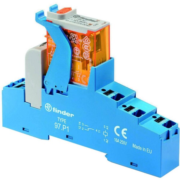 Finder 4C.P1.9.024.0050 väzobné relé, 24 V/DC, 16 A, 1 prepínací, 1 ks; 4C.P1.9.024.0050