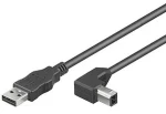 MicroConnect kábel USB2.0 A (M) - USB2.0 B 90° uhol (M) 3M čierna / 480Mbit/s (USBAB3ANGLED)