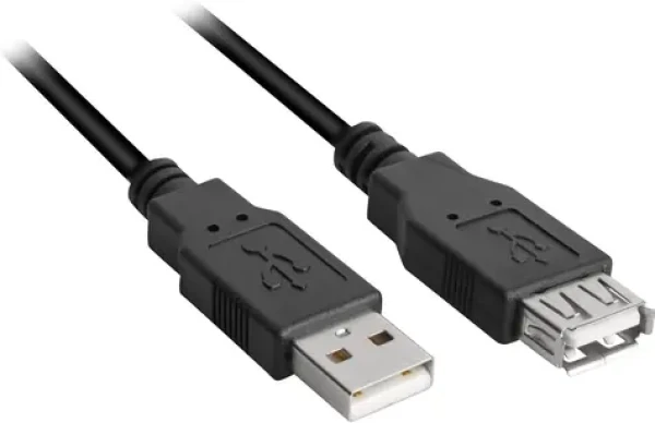 Sharkoon čierna / Predlžovací kábel / USB 2.0 AA / 2 m (4044951015412)