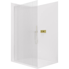 CERANO - Sprchová zástena Walk-in Crystal Ľ/P - 8 mm - bezvzperový systém - zlatá, ryhované sklo - 150x200 CER-8050BD6781