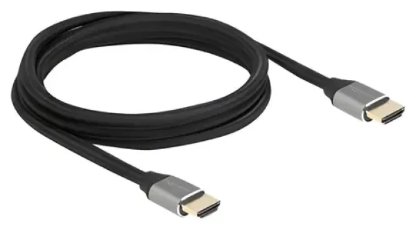 DeLock Ultra vysokorýchlostné HDMI 83996 šedá / Kábel / 48 Gbps / 8K/60Hz / 2m / pozlátené konektory (83996)