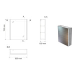 AQUALINE - DENEB galérka 60x70x18cm, biela mat DN060