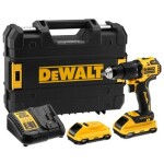 DeWalt DCD709L2T / Aku príklepová vŕtačka / 18V XR / 2x 3 Ah / 65 Nm / nabíjačka / kufor (DCD709L2T)