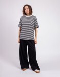 Carhartt WIP W' S/S Ezra T-Shirt Ezra Stripe, Black/Wax XS