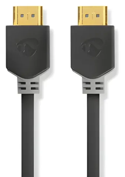 Nedis High Speed HDMI 5 m antracit / Kábel HDMI / 4K 60Hz / ARC / 18 Gbps / Ethernet (CVBW34000AT50)