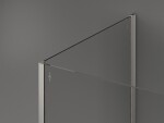MEXEN/S - Kioto Sprchová zástena WALK-IN 105 x 100 x 40, transparent, nikel kefovaná 800-105-100-221-97-00-040