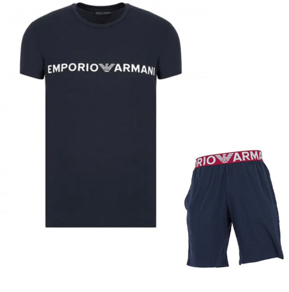 Pánske pyžamo krátke Emporio Armani tm.Modrá