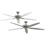 CasaFan CLASSIC ROYAL 180 BN Lack weiß/lichtgrau stropný ventilátor, 61 W, (Ø x v) 180 cm x 275 mm, chróm (kartáčovaný), 518016; 518016