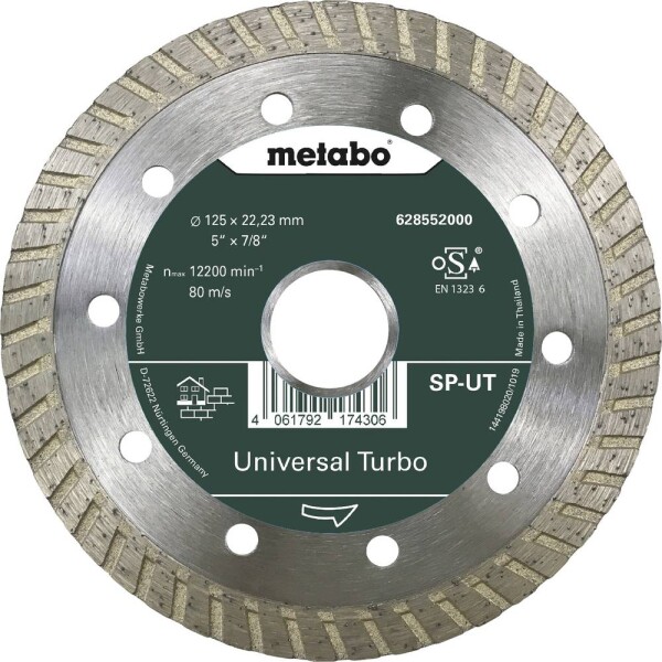 Metabo 628552000 diamantový rezný kotúč Priemer 125 mm Ø otvoru 22.23 mm betón 1 ks; 628552000