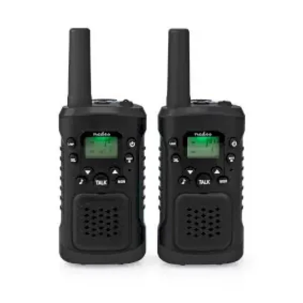 Nedis Walkie-Talkie Set čierna / 2x vysielačka / 2 slúchadlá / Až 6 km / 8 kanálov / PTT / VOX (WLTK0610BK)