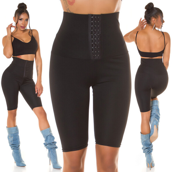 Sexy Highwaist Shaping Biker Shorts black L/XL