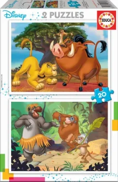 Educa Puzzle Leví kráľ a Kniha džungľou