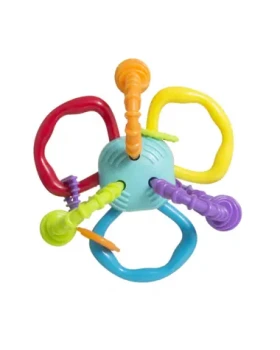Playgro - Loptička s hryzacími držadlami / od 6 mesiacov (9321104861627)