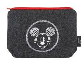 Presco Group Džínsový peračník etue Mickey / 20x14 cm (A-6297)