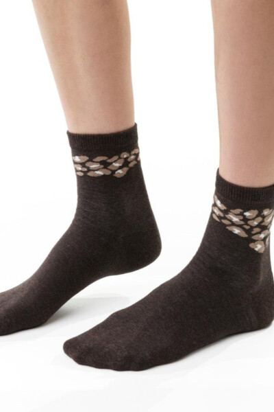 Dámske vzorované ponožky 099 BRONZOVÁ MELANŽE 38-40