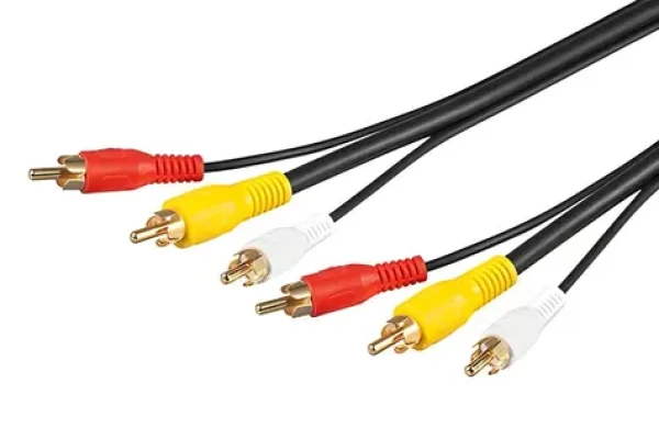 Goobay 3x Cinch (M) - 3x Cinch (M) / AV kábel / 2x audio, 1x video / 1,5m (50139)