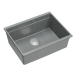 Quadron - Granitový drez Logan 100 Grey Metallic Zlaty HQJ6045U5_PVDG1_U