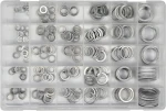 YATO Podložky hliníkové sada 300 ks / Podložky / 30 rozmerov 5x9-28x36 mm / plastový kufrík (YT-06865)