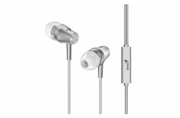 GENIUS slúchadlá HS-M360 strieborná / s mikrofónom / 4pin 3.5mm jack (31710008405)