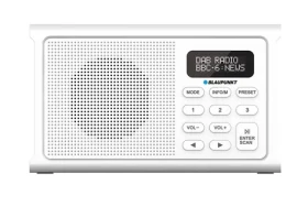 Blaupunkt DR3BWH biela / rádio / DAB+ / FM / RDS / Bluetooth / 1800 mAh (5901750508684)