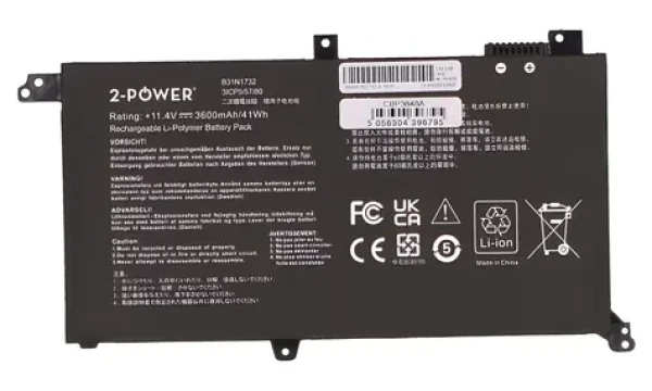 2-Power CBP3848A / Batéria pre notebook / alternatíva B31N1732 / 11,4 V / 3600 mAh / 3 články (CBP3848A)