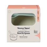 Tommee Tippee Silikónová mištička s prísavkou a lyžičkou zelená (448741-T)