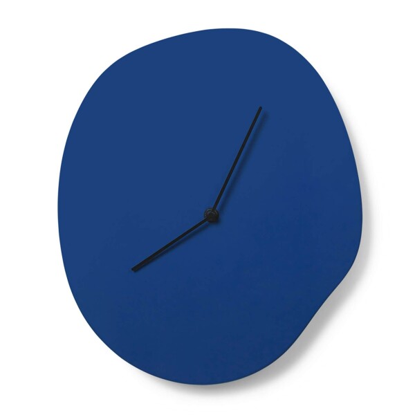 Ferm LIVING Nástenné hodiny Melt Blue