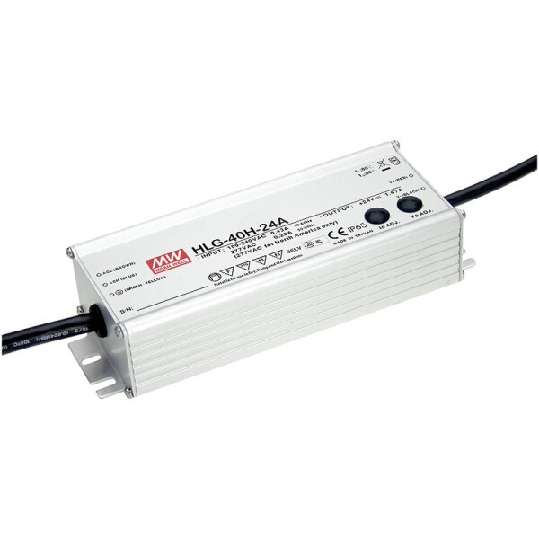 MEAN WELL HLG-40H-30A LED driver, napájací zdroj pre LED konštantné napätie, konštantný prúd 40 W 1.34 A 30 V/DC PFC spínacie obvod, ochrana proti prepätiu,; HLG-40H-30A