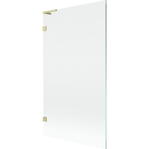 MEXEN/S - Lunar L vaňová zástena FIX 100 x 150, transparent, zlatá kartáčovaná 897L-100-000-55-00
