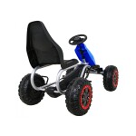 Mamido Detská šliapací motokára Monster Strong modrá